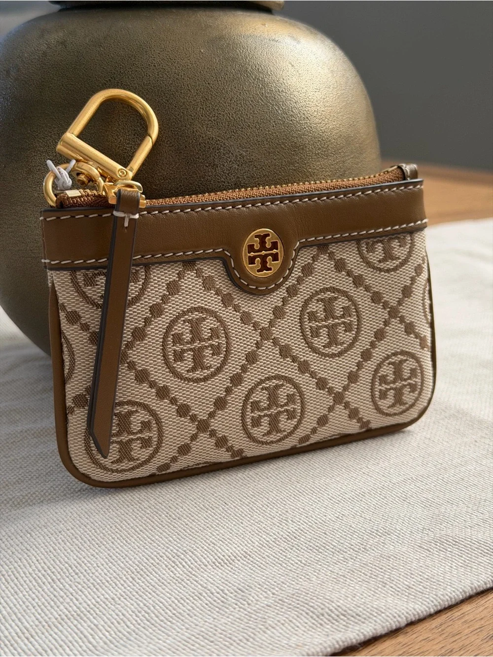 New Tory Burch T Monogram Cardholder/ Keychain
